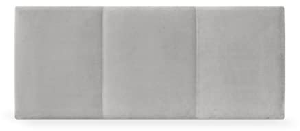 DHOME Kopfteil aus Samt HIGH End Modern Modernes glattes modulares Design Anspruchsvolles gepolstertes Kopfteil Bett Luxus Schlafzimmer gepolstertes (Samt Hellgrau, 90x50cm (80/90))
