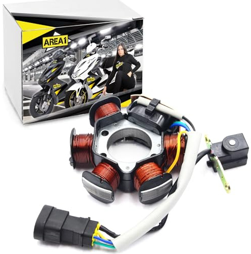 Area1 Ersatz Lichtmaschine Stator kompatibel mit Atlantis, kompatibel mit Storm, Ice, Runner, Stalker, DNA, kompatibel mit Liberty, Fly, NRG 50ccm (ab BJ. 99)