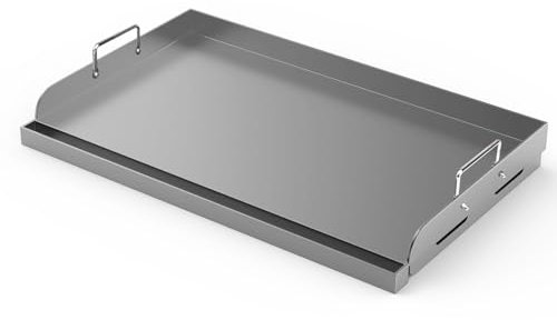 Barbqtime Grillplatte für Gasgrill, 63,5 x 40,6 cm, Universal-Bratpfanne, Metall, flache Oberseite, Grillplatte für Gasherd/Holzkohle/Elektro/Gasgrill, großer Herdplatteneinsatz für Camping,
