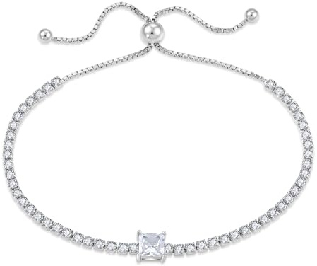 YL Tennis Armband 925 Sterling Silber 5A Zirkonia Armband Schmuckgeschenke für Damen Mutter Freundin,16-23CM