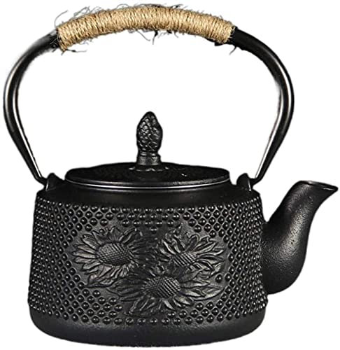 CAFIEDR Bollitore da tè per Uso Domestico in Stile Giapponese Bollitore in Ferro Originale Fatto a Mano con teiera in Ferro con Filtro in Acciaio Inossidabile - 850 ml