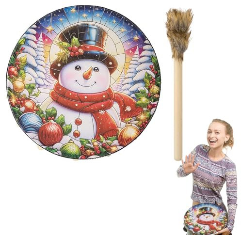 Schamanische Handtrommel, Schamanen-Handtrommel, 25,4 cm (10 Zoll), Schamanen-Trommel mit Schlägel, Heimdekoration, Klang-Heilwerkzeug für Refle-Meditation