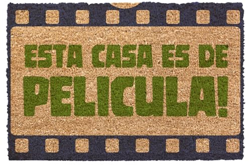 HERSIG - Felpudo Coco | Felpudo Original Rectangular Pelicula Verde - 60x40 cm