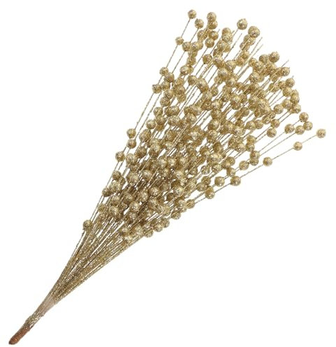 IMIKEYA Blumenarrangement Dekorationen Gold Glitter Beerenzweige Weihnachtsvase Zubehör