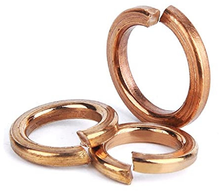 Rondella di blocco spaccata, rondella di blocco a Rondella elastica in ottone Rondella elastica divisa in ottone rame bronzo(M18(1PC))
