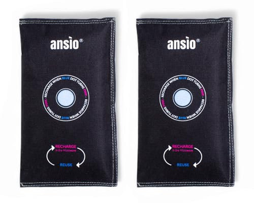 ANSIO® Reusable Car Dehumidifier Bag, Pack of 2-270g Helps Reduce Moisture & Condensation in Cars | Dehumidifier for Windscreen, Dashboard & Interior | Microwave Rechargeable