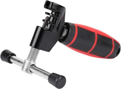 Bicycle Chain Breaker Tool, Professional Chain Link Remover, Black and Red Handle