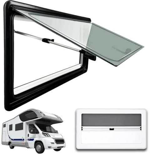 Poxvythb Fenêtre de camping-car, fenêtre de toit pour campeur, Vitres latérales pour Camping - CarFenêtres pour camping car avec store intégré et moustiquaire Pour caravane van et camping car
