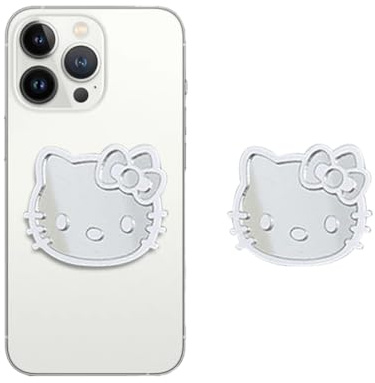 2er Pack Ausziehbarer Handy Griffhalter, Cartoon Katze PopGrip Handyhalterung mit Austauschbarem Design für Smartphones Rutschfester Fingerhalter für Sicheren Halt