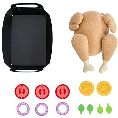 HABA Creative Play Poulet Frit - Jouet Poulet Grillé en Tissu à Démonter - Accessoires Cuisine Enfant & Magasin - 2012309001