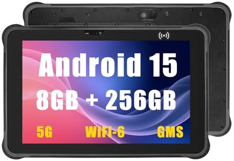 Breloom ST11-A8 Rugged Tablet, 10.1 in Android 15 Industrial Tablet MTK MT6877, 8GB+256GB, IP65 Waterproof, Double Batteries 12000mAh + 2400mAh, 4G LTE/WiFi 6/BT 5.2/NFC/GPS (Standard Edition)