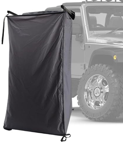Vehicle Side Shower Tent, Oxford Cloth Car Side Tent, Portable Waterproof Camping Shower Car Tents for Vehicles Sides, Thickened Windproof Dressing Room Tents Privacy Shelter, for Travel Outdoors