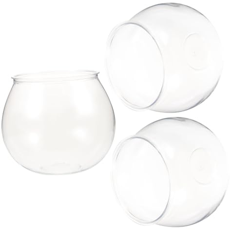 VICASKY 3pièces Aquarium Globe Plastique Petit Aquarium Domestique Bureau pour Intérieur