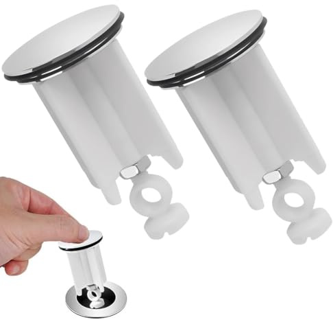 Tappo di Scarico per Lavabo,2 Tappo di Scarico Universale da 40 mm per Lavabi,Tappo Lavandino Bagno Universale,Tappi per Vasca da Bagno,Tappi per Lavabo,Tappo per Lavabo per Lavabo da Cucina e Bagno