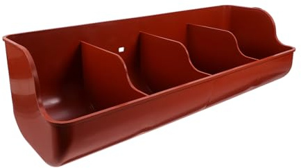 VICASKY Heavy Duty Multi-compartment Pig Feed Trough Bucket for Livestock Four Slots Design Prevents Spillage Water Trough for Pigs Easy to Clean Farm Feeder for Piglets and Growers