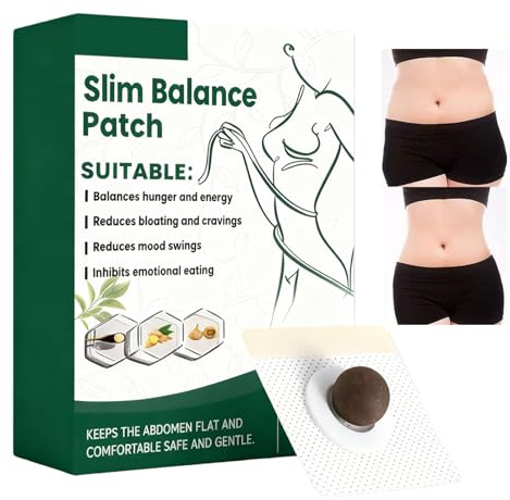 Slim Balance Patch – Gestion de la faim et de l'énergie, solution de contrôle du poids pour supprimer l'appétit et la vitalité, usage quotidien pour homme et femme, patch santé et bien-être, 4,5 x 4,5