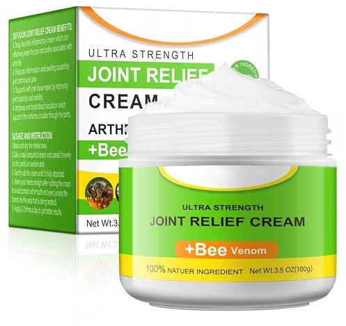 Joint & Muscle Cream 100g, Bee Venom Cream– Maximum Strength Formula for Knee, Back, Neck, Hands & Feet