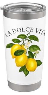 DOLCE VITA - Limoncello Spritz Lime Limone Bicchiere termico in acciaio inox doppia parete