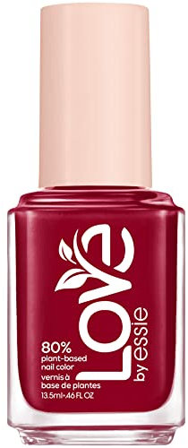 essie langanhaltender Nagellack mit cremigem Finish, Kurze Trocknungszeit und weniger Absplitterungen, Vegane Formel, LOVE by essie, Farbe: Nr. 120 i am the moment, Weinrot, 1 x 13,5 ml