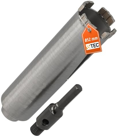 Diamant Bohrkrone Sechskant-Aufnahme Nutzlänge 180 mm Ø 52 mm Betonbohrkrone Kernbohrer