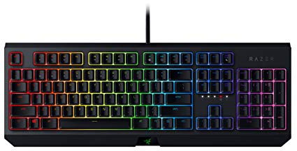 Razer BlackWidow Clavier mécanique de jeu : commutateurs mécaniques verts, tactile et clic, éclairage RVB chroma, anti-ghosting, fonction macro programmable