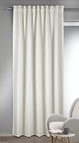 Albani Schal mit Gardinenband und verdeckten Schlaufen/Louis weiß / 245x135 cm, 245x135cm