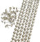 Let's Decorate Strisce decorative per tappezzeria, 5 m, in nichel, per divani, sedie da giardino e interni, con puntine abbinate (11 mm nichel)