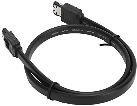 Extenseur blindé ESATA vers mâle vers mâle M/M, câble de Connexion 3 Gbps, rallonge de câble Peu encombrante, pour Disque Dur Externe, Transmission de données(50cm)