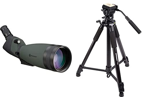 Bresser Pirsch 25-75x100 45° Longue Vue & TR 688 V Vidéo Trépied avec rotule 2 Voies Noir