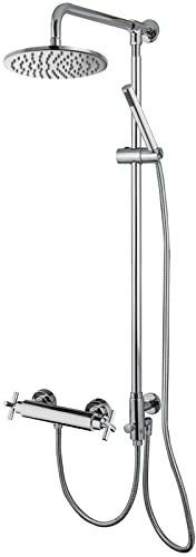 PaulGurkes Duschsystem Aufputz Regendusche 20cm Serie Juliet
