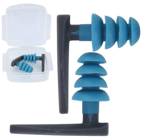 Tappi Orecchie Piscina, Tappi per le Orecchie da Nuoto Piscina da Doccia in Silicone Impermeabili con Custodia Accessori per Sport Acquatici per Nuoto, Doccia, Bagno, Surf, Snorkeling