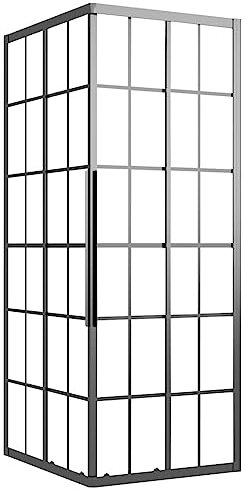 Shower Cabin Frosted ESG 90x70x180 cm Black