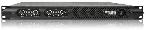 Sound Town Lightweight 1U 4-Channel PA/DJ Power Amplifier, 4 x 1150W at 4-Ohm for Installation, Conference (UPDM-Q3)