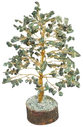 BRACOP® Kristallbaum des Lebens Chakra Schreibtischornament Feng Shui Natürlicher Edelstein Künstlicher Baum für Heim- und Bürodekoration Geldbaum Grüner Jade Reiki-Stein, Heilkristalle Geschenke