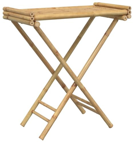 vidaXL Mesa Bandeja Plegable bambú 70,5x42,5x80 cm