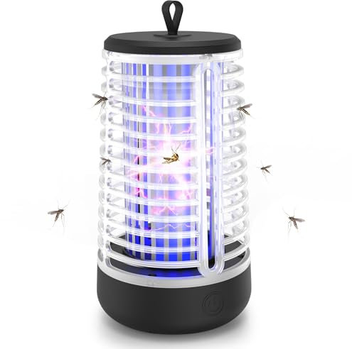 YOUKK Lampada Antizanzare Elettrica, Ultimi Modelli UV Uccisione Mosca Elettrico con Cavo, Repellente Efficace Portata 50 m² per repellente zanzare, Mites, mosche, insetti
