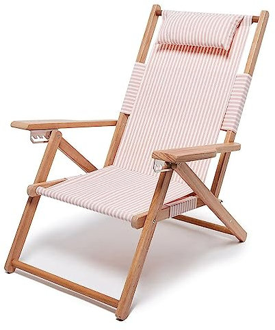Preferspace Chaiselongue-Poolstuhl für den Außenbereich, Sonnenstühle aus Holz, Klapp 6-Fach einstellbar Liegestühle auf der Terrasse, 150kg Tragfähigkeit