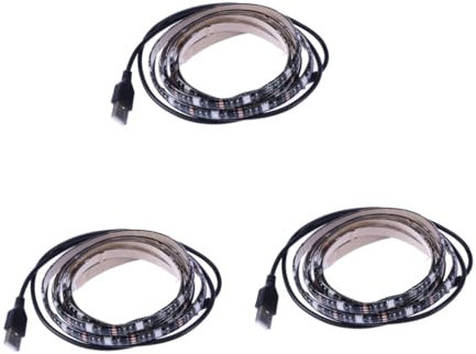 HOMSFOU 3 Stück 5050 1 5 M -lichtschlauch Mit Flexiblem Rgb-streifen Einfach Anzubringen Für Fernseher Computer Schreibtisch Schrank Außendekoration