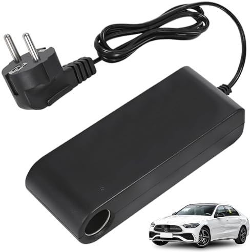 Adaptador de red para coche, 12 V, 10 A, 120 W AC-DC 100-240 V a 12 V 10 A, inversor con enchufe para encendedor de cigarrillos, adaptador de fuente de alimentación para inflador de neumáticos, nevera