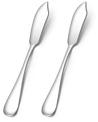 AOOSY Butter Knives Set of 2, Cheese Knife, Cheese Spreaders, 5.91 inches Cute Mini Stainless Steel Kitchen Knives for Toast Sandwich Cake Bread Breakfast