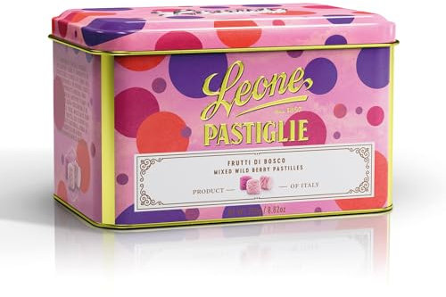 Leone depuis 1857 – Boîte en métal Pastilles Leone Fruits des Bois - Bonbons Végans et Sans Gluten – Boîte en métal de 250g