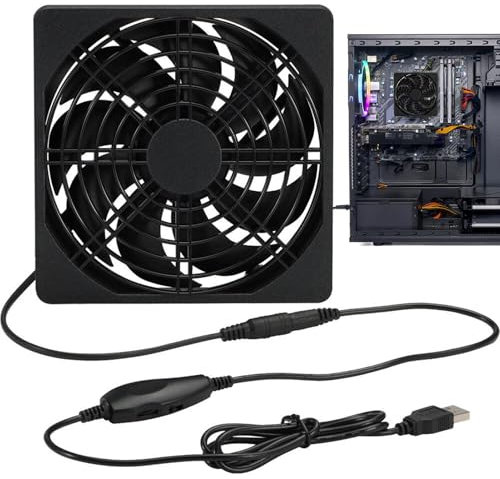 Ventilador de refrigeración por computadora USB - ventilador de PC USB, ventilador externo | Ajustable para caja de computadora con refrigeración para PC ventilador de refrigeración 4.72x4.72