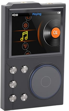 Lecteur HiFi MP3 Audio Hi-Res & Bluetooth 5.3, Écran HD 2.4, Corps Zinc, 16GB+256GB Extensible, 10h Autonomie, Prise DAC, DSD128/5.6MHz