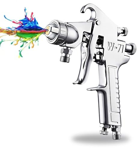 MiBoce Pistola De Pulverización De Pintura Profesional, Pistola De Pulverización Neumática Industrial, con Capucha Atomizada, Ancho De Pulverización Ajustable Y Caudal, Incluso Pulverización
