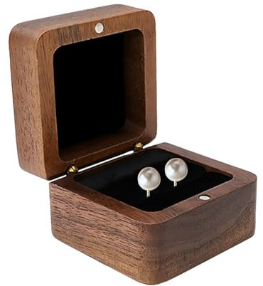 Portaanelli per cerimonia nuziale, elegante portaanelli rustico, porta anelli, portaanelli portatile, porta gioielli per proposta di fidanzamento cerimonia di matrimonio