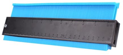 Sirxlevcy Calibre de Contorno de 10 Pulgadas, Duplicador, Plantilla de Corte de Alfombras y Baldosas de Cerámica, Regla de Ángulo de Medición de Perfiles, Duplicador de Contornos