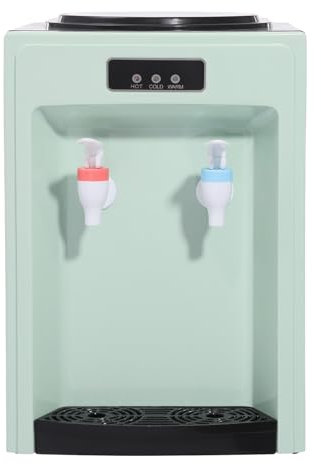 Wasserspender Elektrisch 550 W Desktop Heißwasserspender Temperaturbereich 15-90℃ Wasserkocher für 1.1-4.9gal Wasserflaschen oder Filterflaschen 24 x 24 x 36cm Schwarz Grün