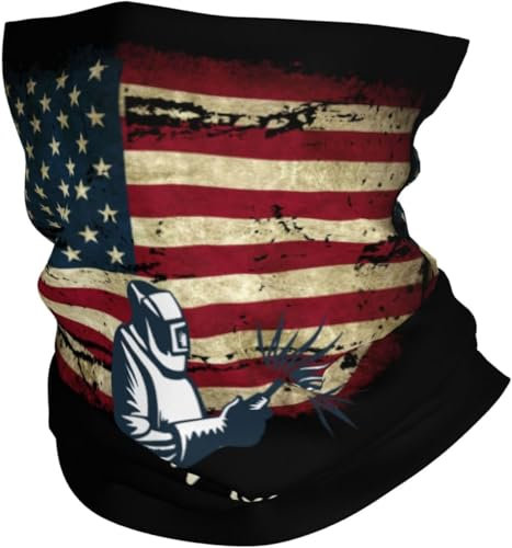 Anti-Solaire Protection du Visage Soudeur Américain Chapeaux Demi-Visage Multi-Usage Écharpe Demi-Visage pour Course À Pied, Jogging, Moto