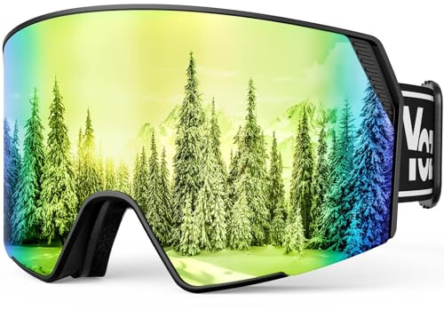YOZISS Maschera da Sci uomo donna,OTG Maschera da Snowboard, Protezione UV400 Occhiali da Sci Snowboard, Occhiali da Motocross per ciclismo Equitazione Arrampicata Sci