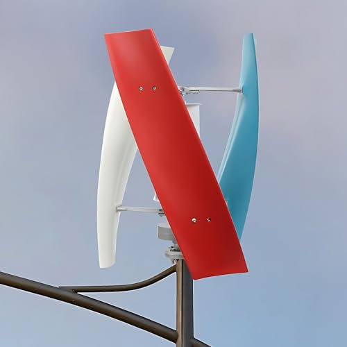 CIELOBLOEN Aerogenerador Eolico - Kit de generador de turbina eólica Vertical 12V/24V - aerogeneradores portátiles - Eólico de levitación magnética para Barcos, cabinas,200W-24V